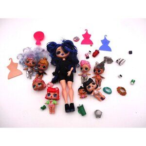 LOL Surprise OMG Moonlight B.B. Fashion Doll Blue Hair Outfit Gothic 9" Small Do